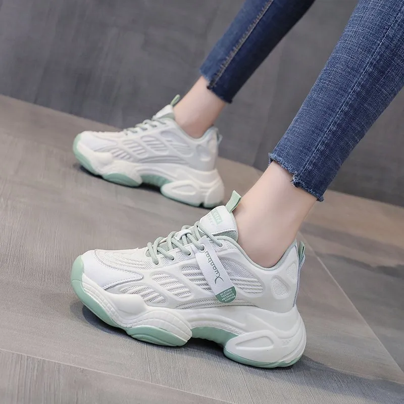 Xingdiman Lightweight Height Increasing Chunky Sneakers Women's-4