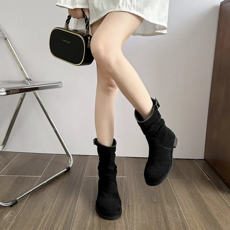 Xingdiman Ankle Boots Women's Apricot, Brown-6