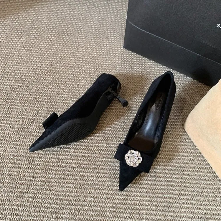 Xingdiman Slim Heel High Heels Women's Black Box-1