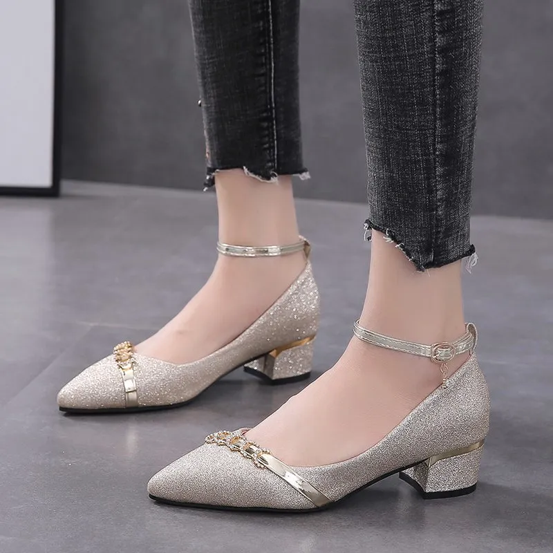 Xingdiman High Heels Women's Gold-14