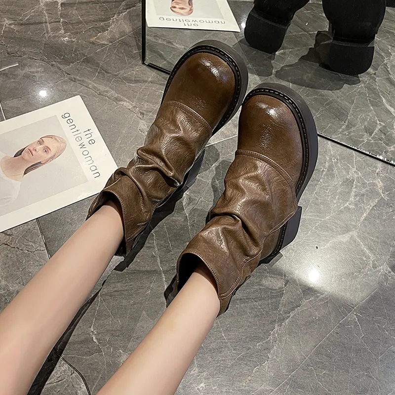 Xingdiman Ankle Boots Women's Black/Brown-7