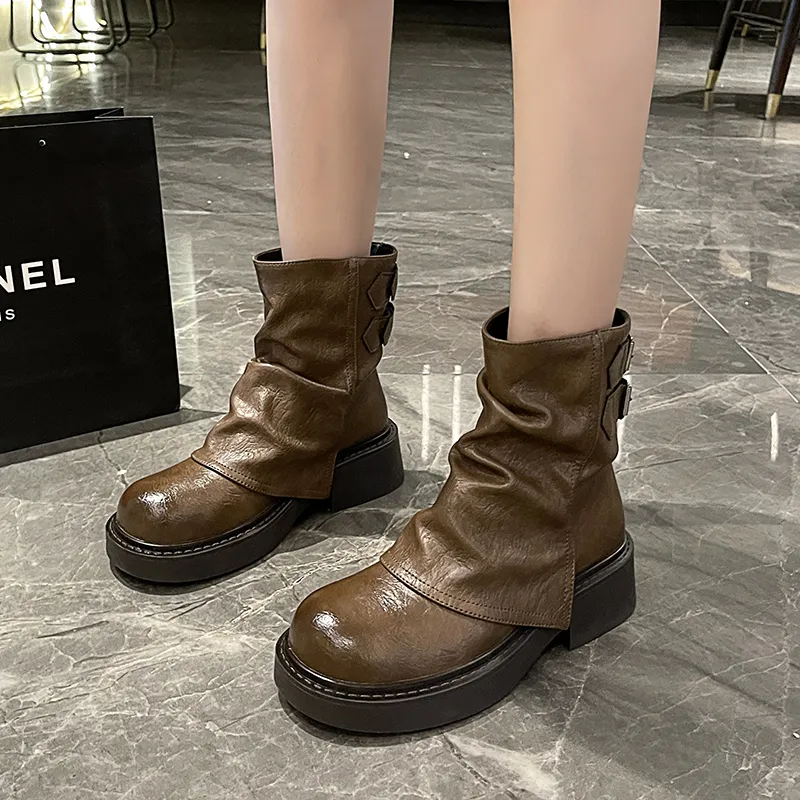 Xingdiman Ankle Boots Women's Black/Brown-14