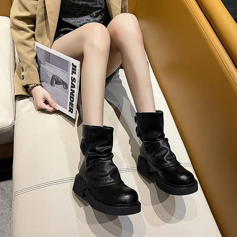 Xingdiman Ankle Boots Women's Black/Brown-2