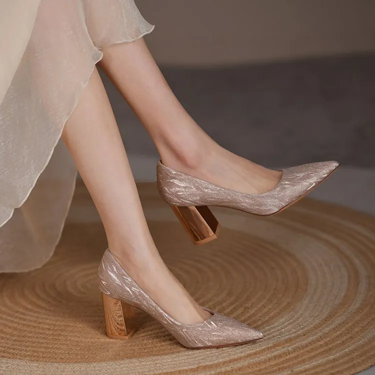 Xingdiman Chunky Heel High Heels Women's-11