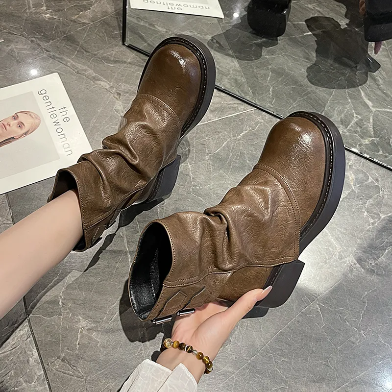 Xingdiman Ankle Boots Women's Black/Brown-6