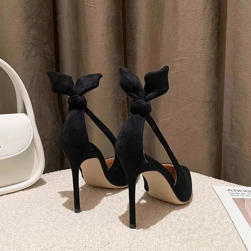 Xingdiman Slim Heel High Heels Women's Black Gift Box Set-12