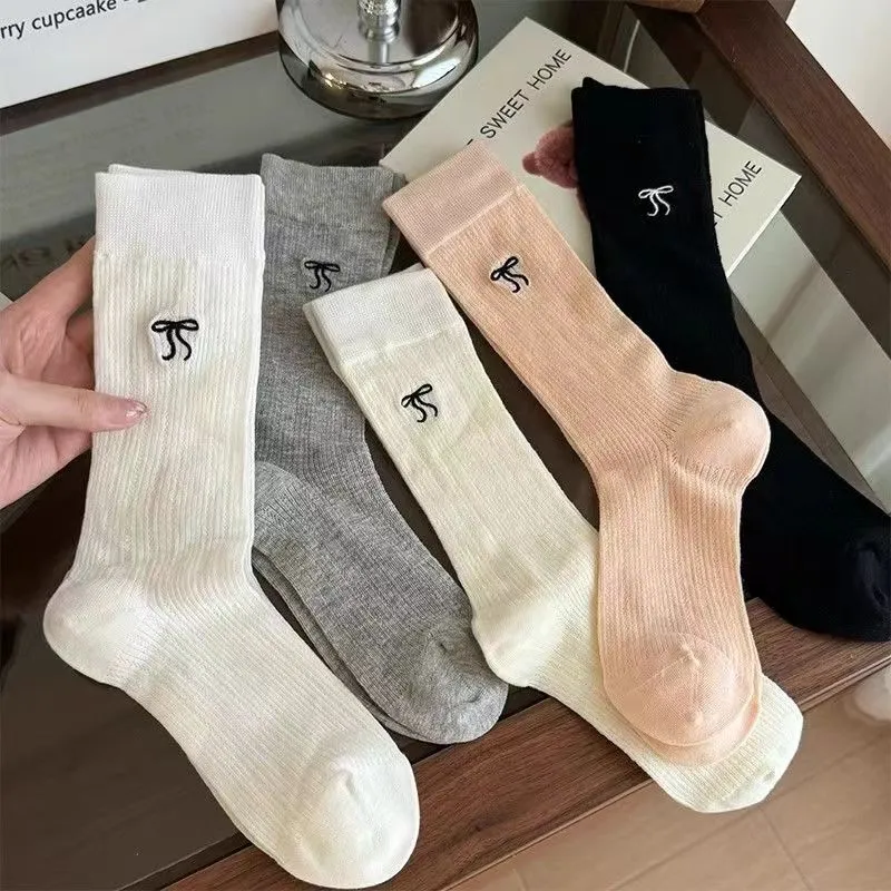 MIIOW Mid Calf Socks Women's 5 Pack-1