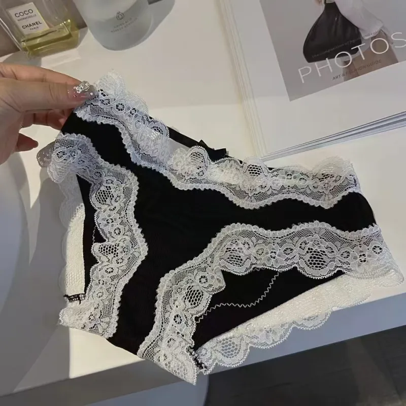 MIIOW Underpants Women's 1 Pack Black White-2