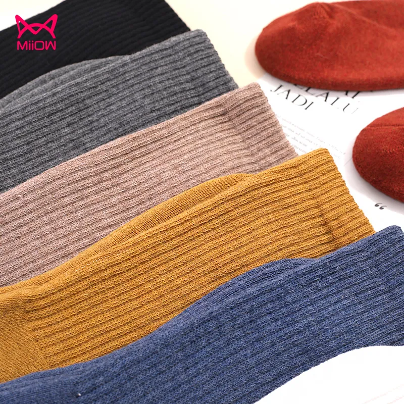 MIIOW Knee High Socks Women's 5 Pack-4