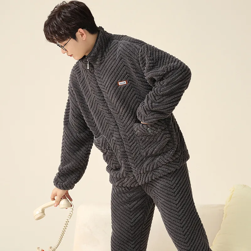 MIIOW Pajama Set Men's Dark Gray-3