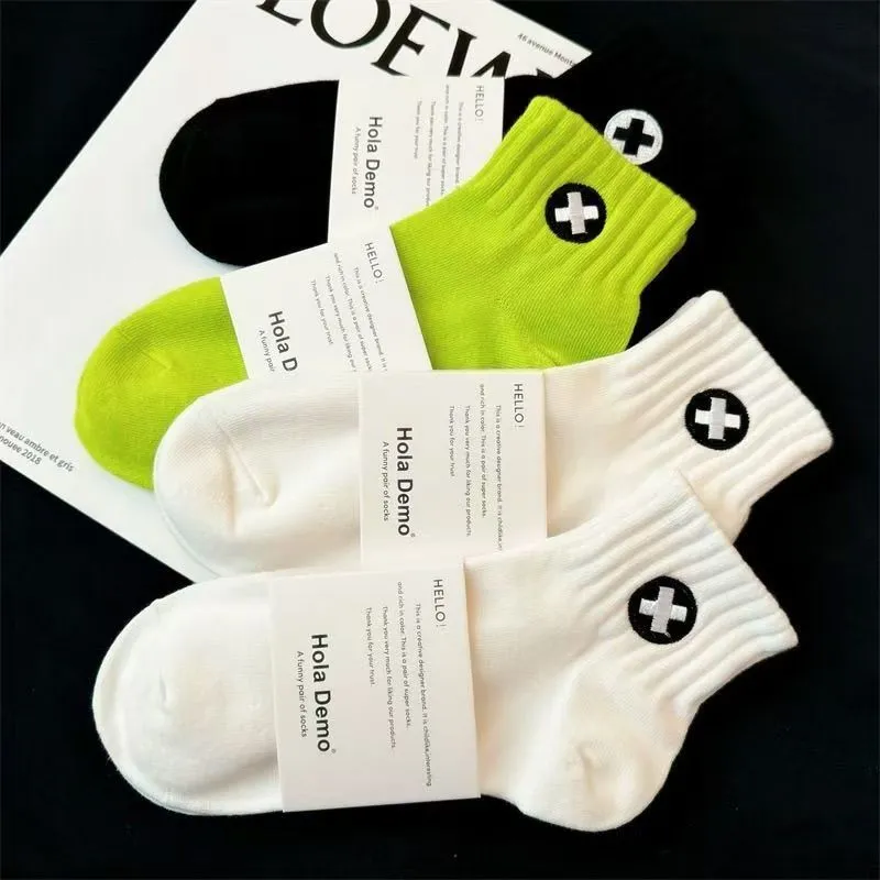 MIIOW Mid Calf Socks Unisex 5 Pack-28