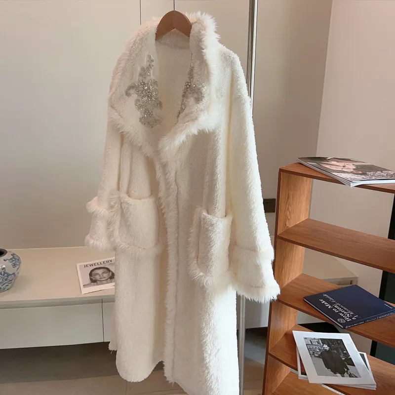 MIIOW Pajama Robe Women's White-2