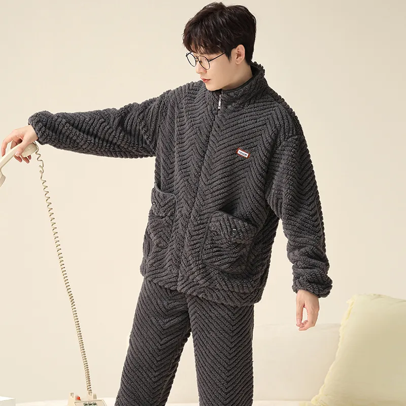 MIIOW Pajama Set Men's Dark Gray-4