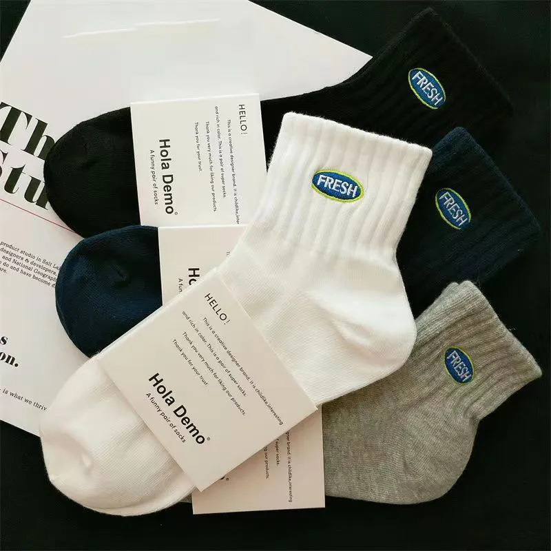MIIOW Mid Calf Socks Unisex 5 Pack-13