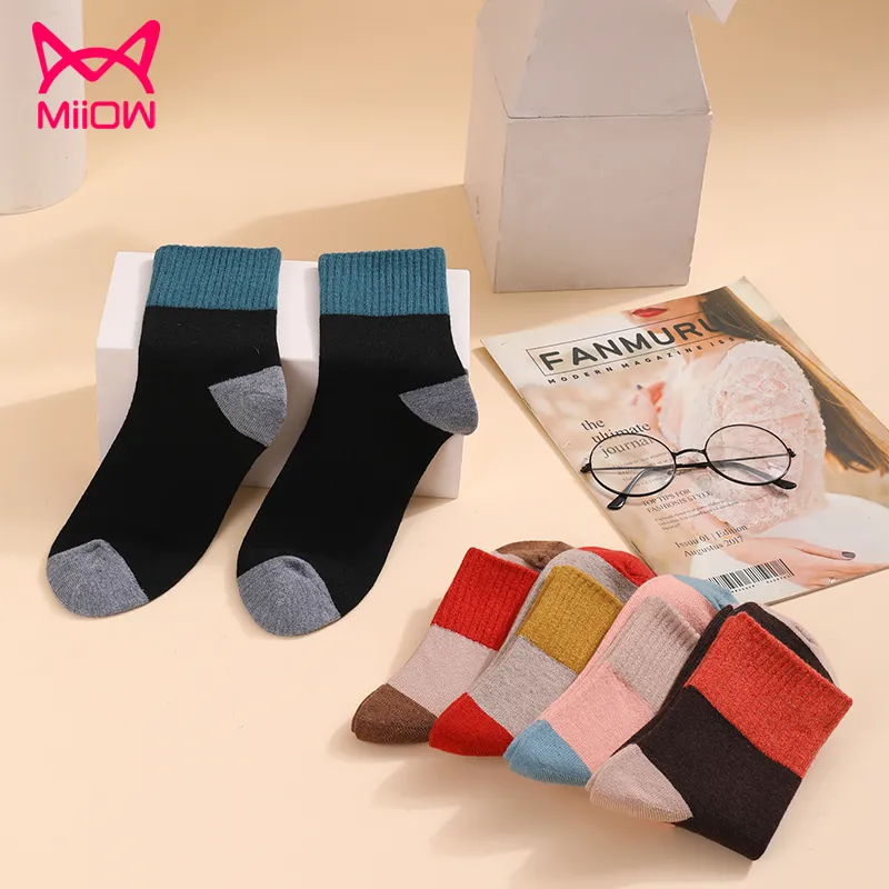 MIIOW Mid Calf Socks Women's 5 Pack-14