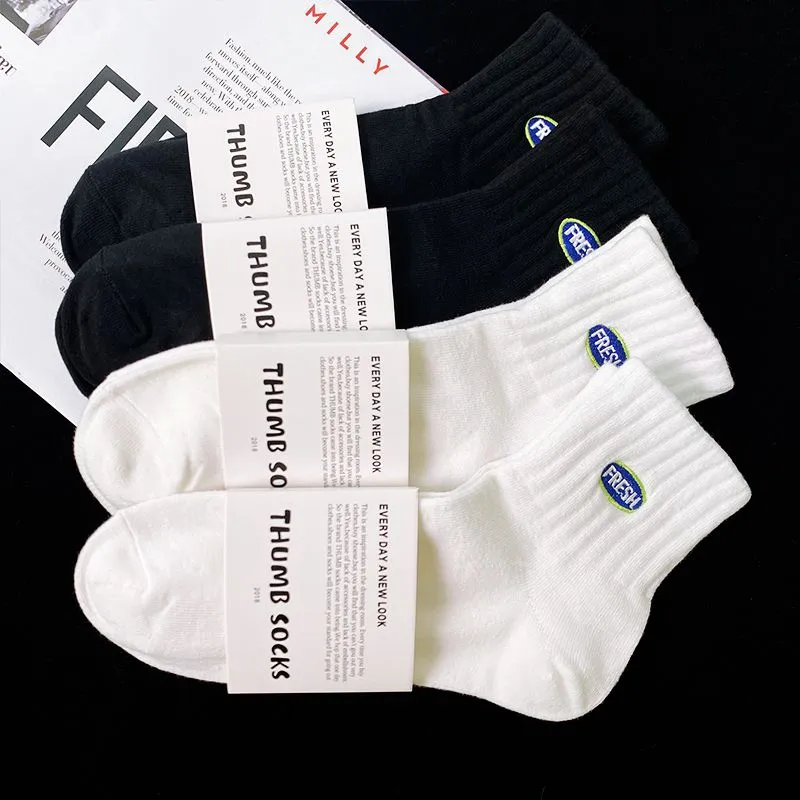 MIIOW Mid Calf Socks Unisex 5 Pack-1