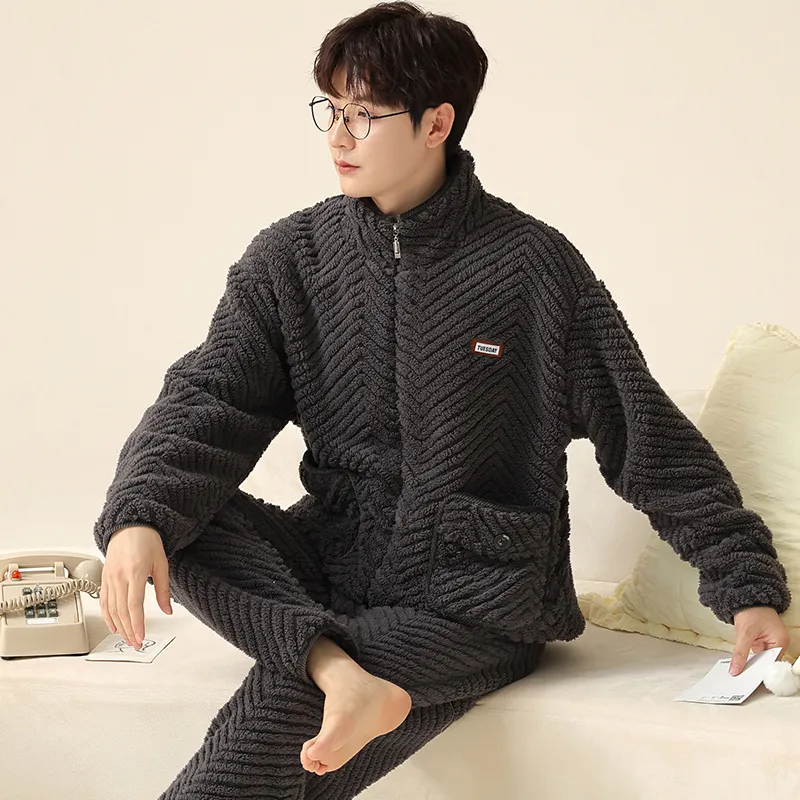 MIIOW Pajama Set Men's Dark Gray-1