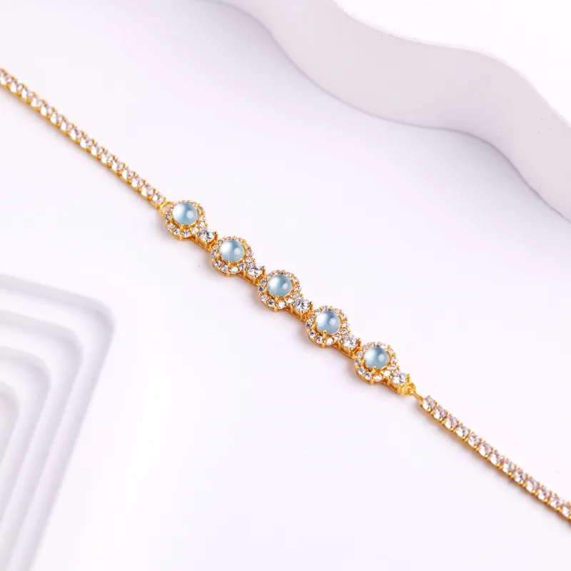 Clear Snow Ice Glutinous Jadeite Bracelets Women's-5