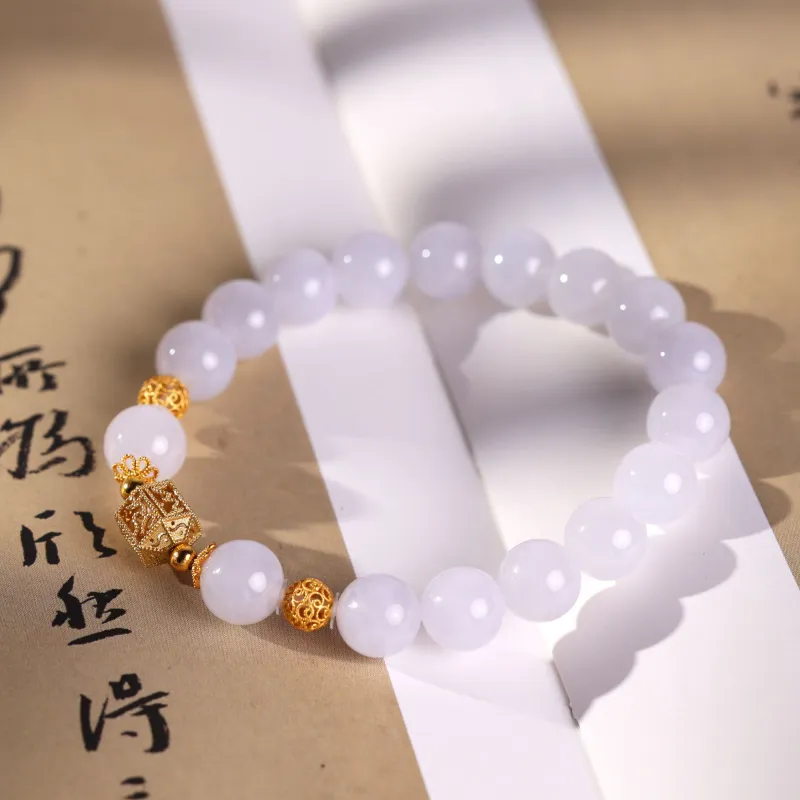 Clear Snow Glutinous Jade Jadeite Bracelets Unisex-6