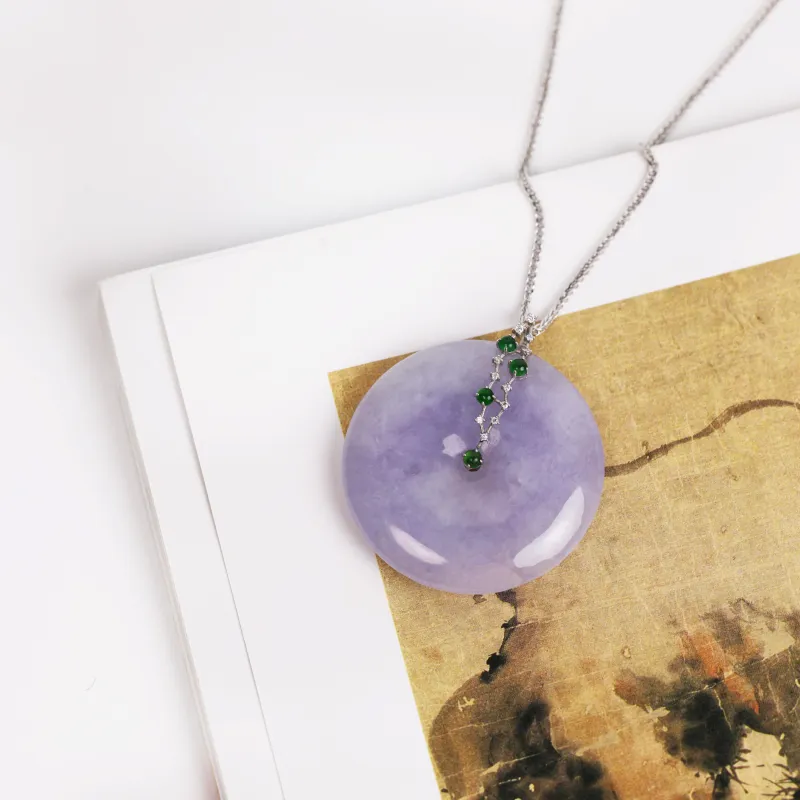 Clear Snow Glutinous Jade Jadeite Necklaces Unisex-6