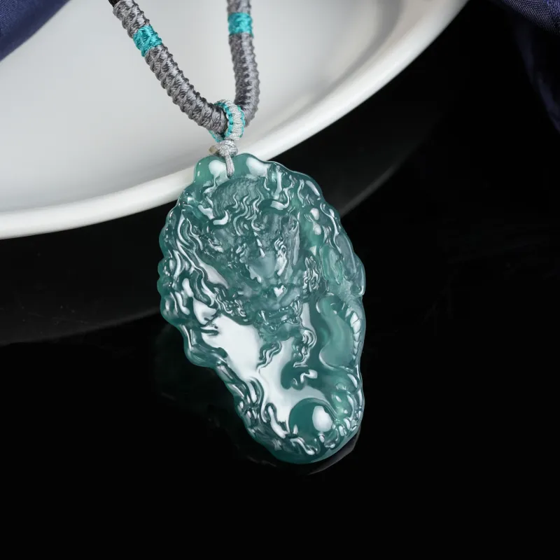 Clear Snow Ice Glutinous Necklaces Unisex-2