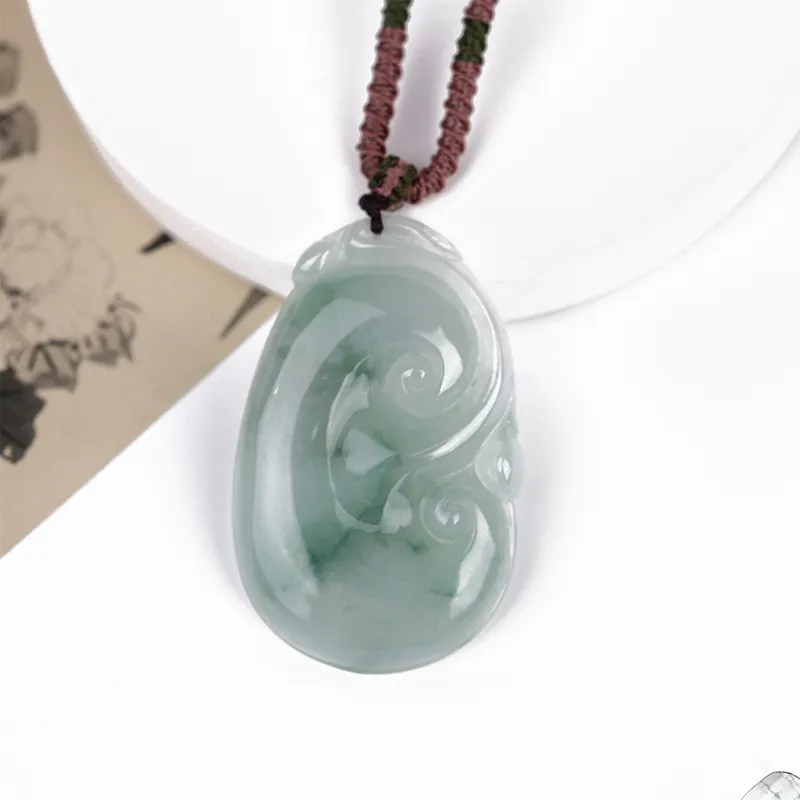 Clear Snow Glutinous Jade Necklaces Unisex-1