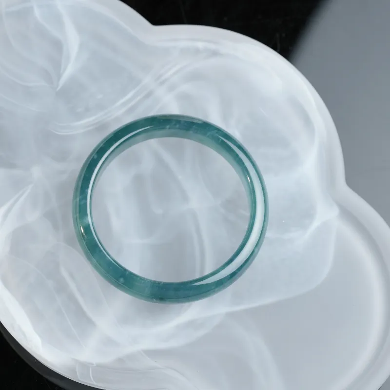 Clear Snow Ice Glutinous Bangles Unisex-2