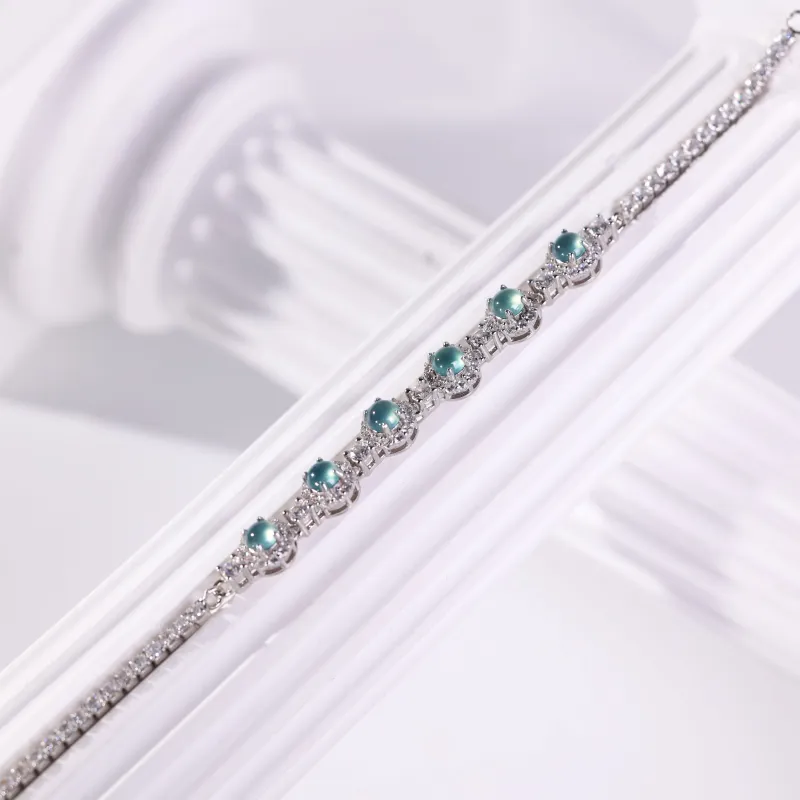 Clear Snow Ice Glutinous Jadeite Bracelets Women's-6