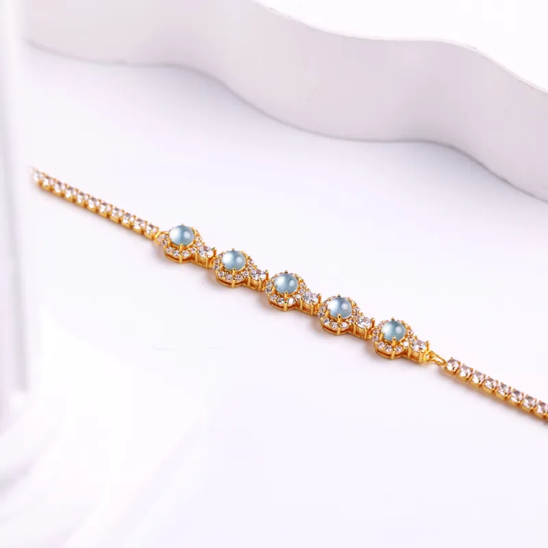 Clear Snow Ice Glutinous Jadeite Bracelets Women's-3