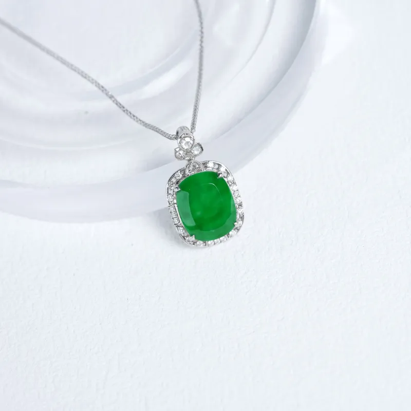 Clear Snow Ice Type Necklaces Unisex-3