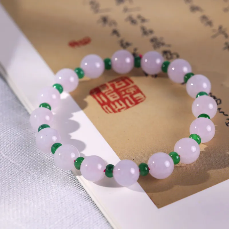 Clear Snow Glutinous Jade Jadeite Bracelets Unisex-3