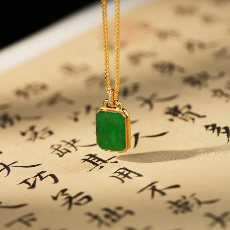 Clear Snow Glutinous Jade Jadeite Necklaces Unisex-2