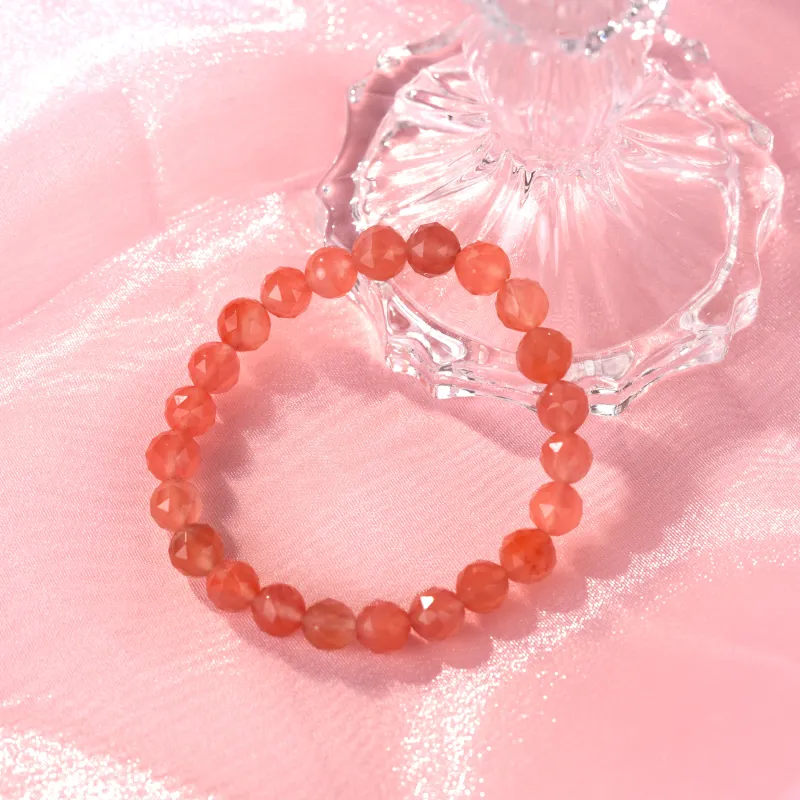 Clear Snow Southern Red Agate Bracelets Unisex-7