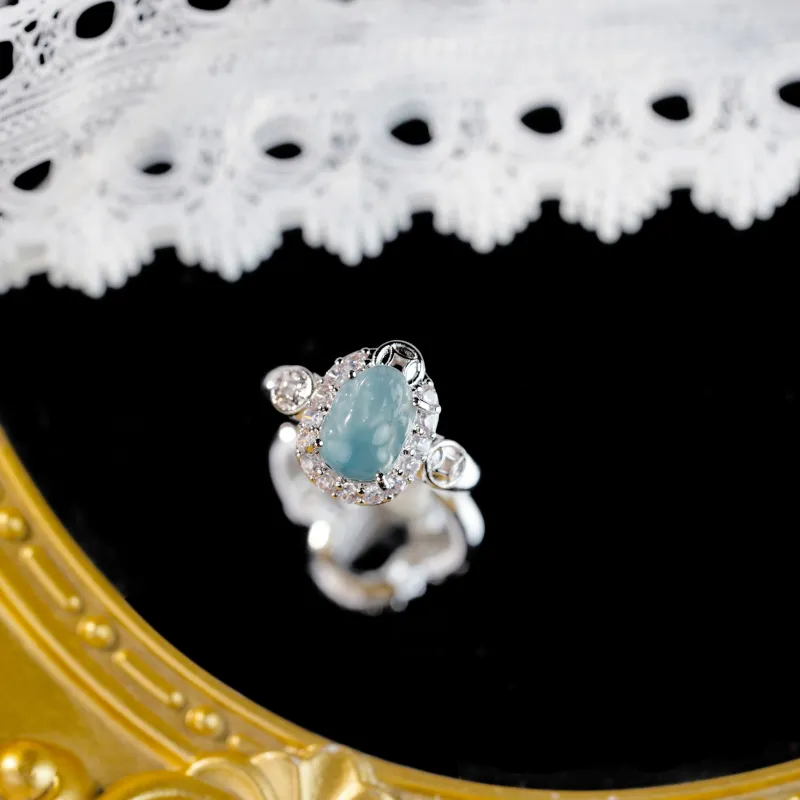 Clear Snow Ice Glutinous Rings Unisex-5
