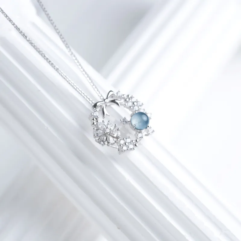 Clear Snow Ice Glutinous Jadeite Necklaces Women's-2