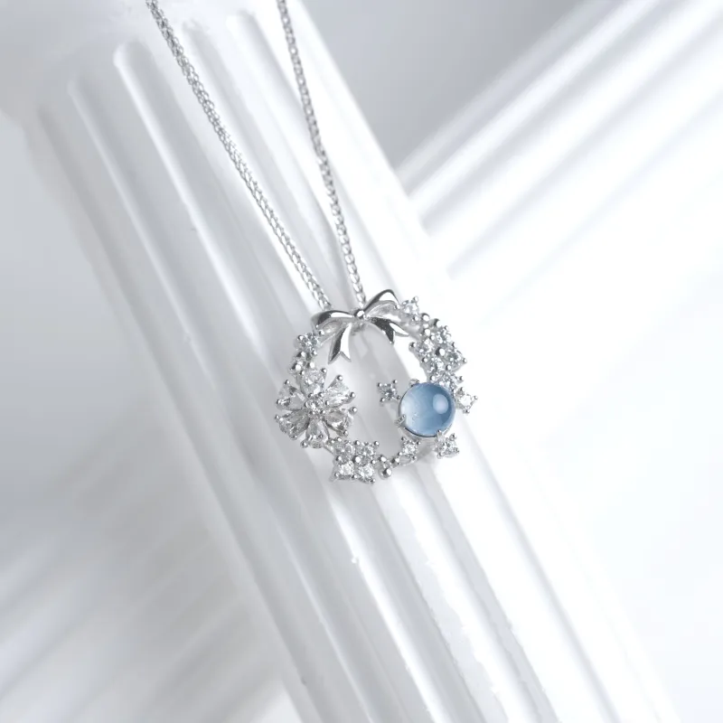 Clear Snow Ice Glutinous Jadeite Necklaces Women's-1