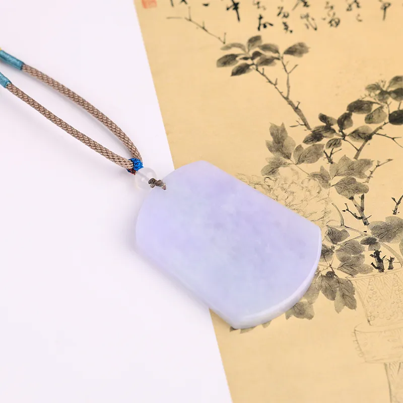 Clear Snow Glutinous Jade Necklaces Unisex-2
