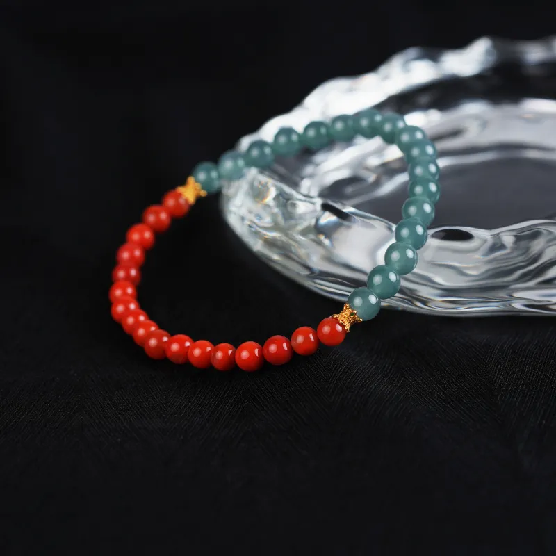 Clear Snow Ice Glutinous Bracelets Unisex-6