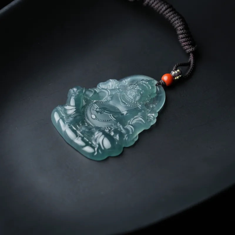 Clear Snow Ice Glutinous Jadeite Necklaces Unisex-6
