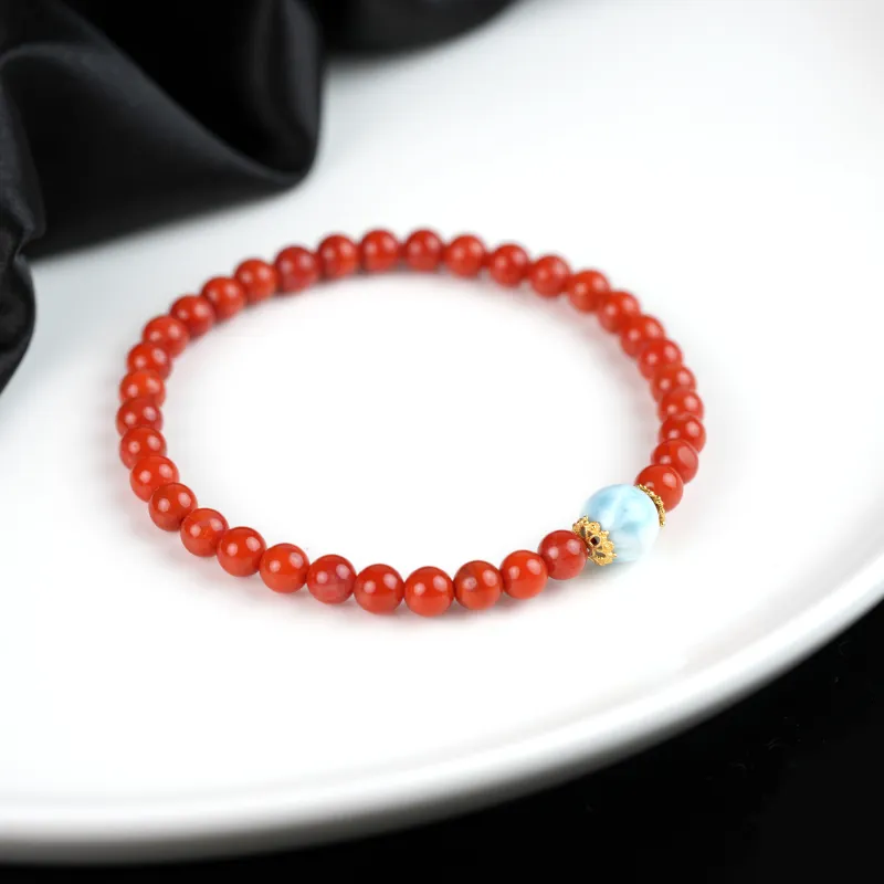 Clear Snow Southern Red Agate Fine Jade Bracelets Unisex-3