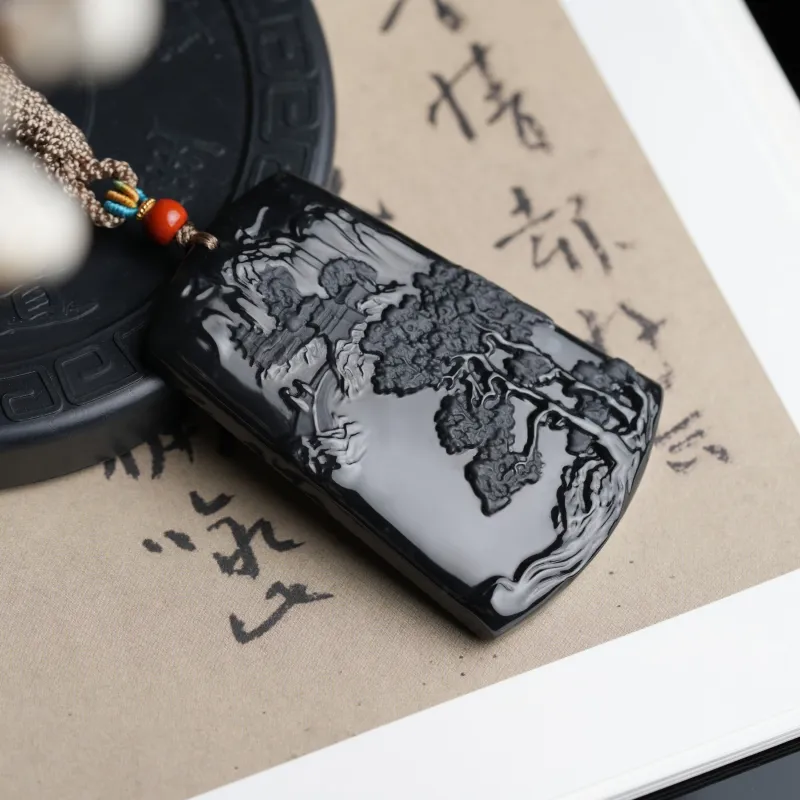Clear Snow Glutinous Jade Necklaces Unisex-5