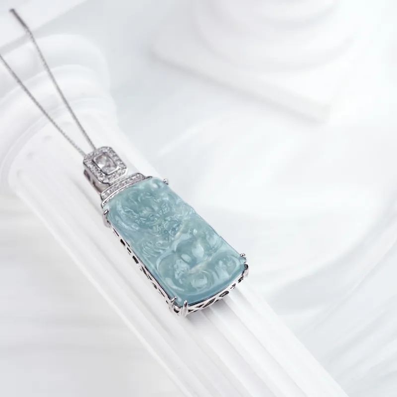 Clear Snow Ice Glutinous Necklaces Unisex-1