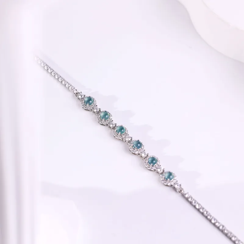 Clear Snow Ice Glutinous Jadeite Bracelets Women's-1