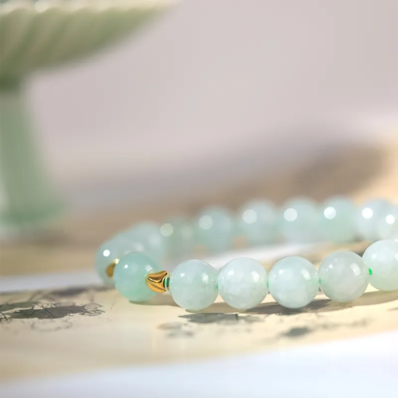 Clear Snow Ice Glutinous Jadeite Bracelets Unisex-6