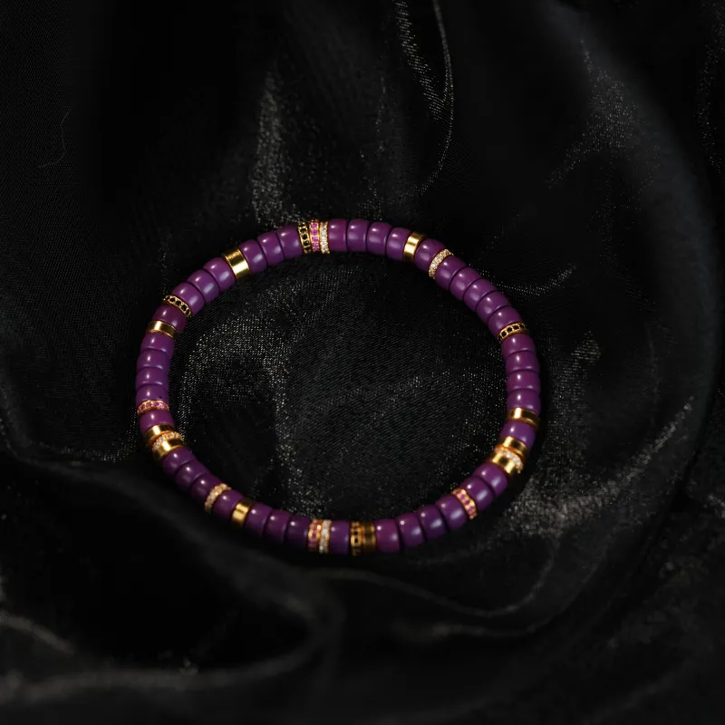 Clear Snow Purple Mica Bracelets Unisex-6
