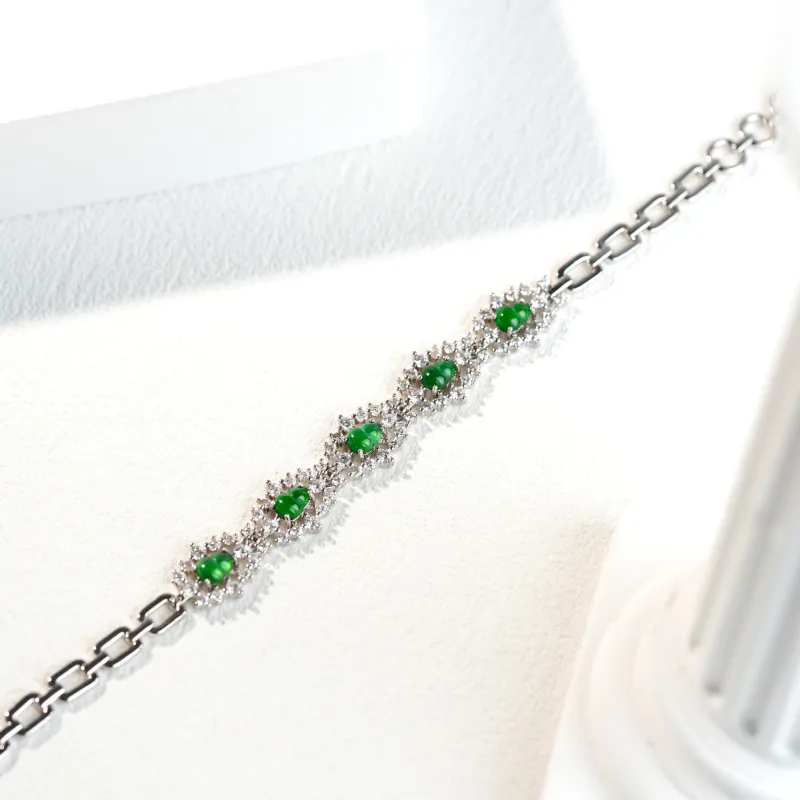 Clear Snow Ice Glutinous Bracelets Unisex-1