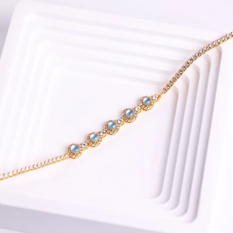 Clear Snow Ice Glutinous Jadeite Bracelets Women's-6