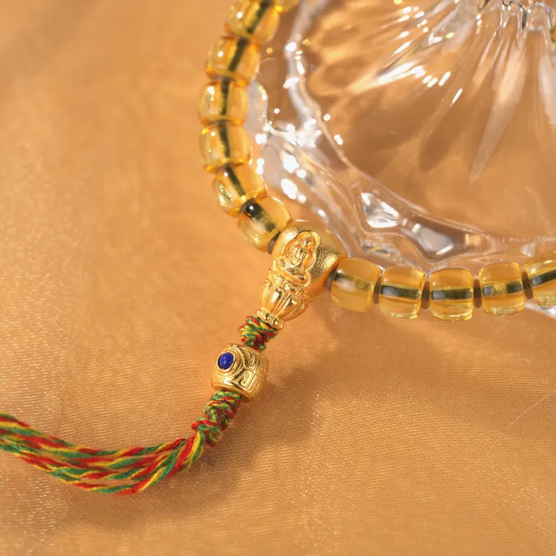 Clear Snow Amber Fine Jade Bracelets Unisex-7