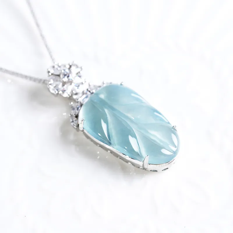 Clear Snow Ice Glutinous Necklaces Unisex-5