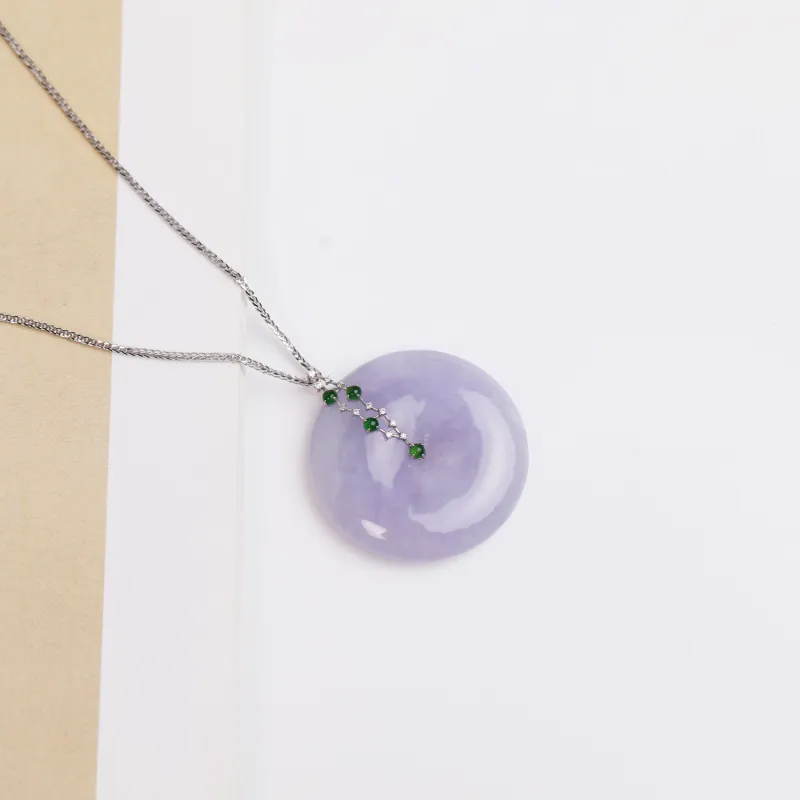 Clear Snow Glutinous Jade Jadeite Necklaces Unisex-2